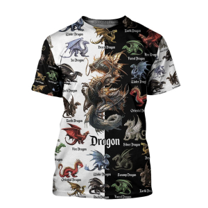 Love Dragon All Over Print Unisex Tshirt